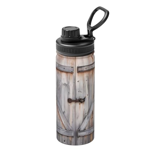 Country Barn Wasserkocher mit Holztür, isoliert, 530 ml, doppelwandige Thermoskanne für heiße und kalte Getränke, perfekt für Reisen, Camping Country Barn Wasserkocher mit Holztür, isoliert, 530 ml, doppelwandige Thermoskanne für heiße und kalte Getränke, perfekt für Reisen, Camping von JaoXer