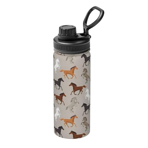 Cute Horse Isolierter Wasserkocher, 530 ml, doppelwandige Thermoskanne für heiße und kalte Getränke, perfekt für Reisen, Camping Cute Horse Isolierter Wasserkocher, 530 ml, doppelwandige Thermoskanne für heiße und kalte Getränke, perfekt für Reisen, Camping von JaoXer