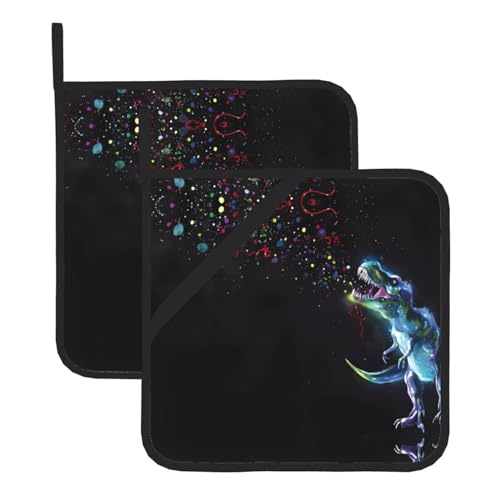 Dinosaurier-Topfhalter-Sets für Küche und Grill, hitzebeständige Hotpads und Topflappen, perfekt zum Backen, Grillen Dinosaurier-Topfhalter-Sets für Küche und Grill, hitzebeständige Hotpads und Topflappen, perfekt zum Backen, Grillen von JaoXer