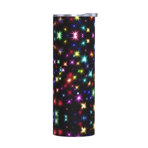 Edelstahlbecher mit Deckel ohne Zubehör, 590 ml, leuchtende, schöne, bunte Kunstdruck-isolierte Wasserflasche, perfekt für Sport, Büro und Zuhause Edelstahlbecher mit Deckel ohne Zubehör, 590 ml, leuchtende, schöne, bunte Kunstdruck-isolierte Wasserflasche, perfekt für Sport, Büro und Zuhause von JaoXer