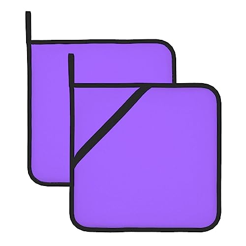 Einfarbige, hellviolette Topflappen-Sets – hitzebeständige Topflappen, Küchenofenhandschuhe zum Backen, Grillen und für die Mikrowelle Einfarbige, hellviolette Topflappen-Sets – hitzebeständige Topflappen, Küchenofenhandschuhe zum Backen, Grillen und für die Mikrowelle von JaoXer