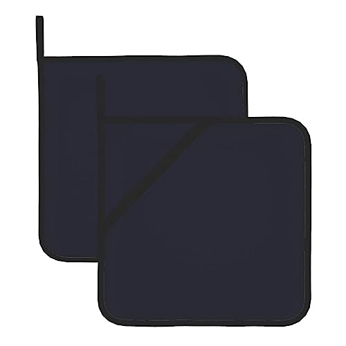 Einfarbige, schwarze Topflappen-Sets – hitzebeständige Topflappen, Küchenofenhandschuhe zum Backen, Grillen und für die Mikrowelle Einfarbige, schwarze Topflappen-Sets – hitzebeständige Topflappen, Küchenofenhandschuhe zum Backen, Grillen und für die Mikrowelle von JaoXer