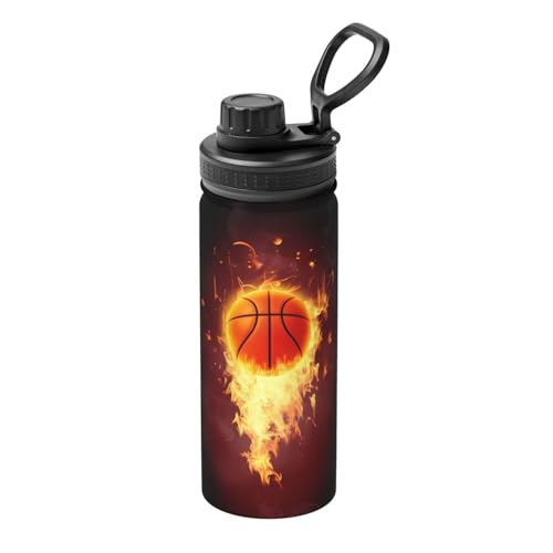 Fired Up Basketball Isolierter Wasserkocher, 530 ml, doppelwandige Thermoskanne für heiße und kalte Getränke, perfekt für Reisen, Camping Fired Up Basketball Isolierter Wasserkocher, 530 ml, doppelwandige Thermoskanne für heiße und kalte Getränke, perfekt für Reisen, Camping von JaoXer
