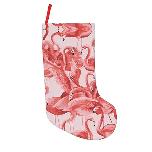 Flamingo Weihnachtsstrümpfe, 45,7 cm, Weihnachtsdekoration, personalisierte Geschenktüte für glückliche jährliche Zeremonien von JaoXer