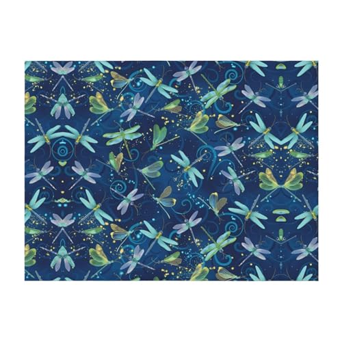 Flanelldecke, weich, gemütlich, 203,2 x 152,4 cm, blaue Libelle, bedruckt, Überwurf für Bett, Sofa und Reisen, leicht, hypoallergen Flanelldecke, weich, gemütlich, 203,2 x 152,4 cm, blaue Libelle, bedruckt, Überwurf für Bett, Sofa und Reisen, leicht, hypoallergen von JaoXer