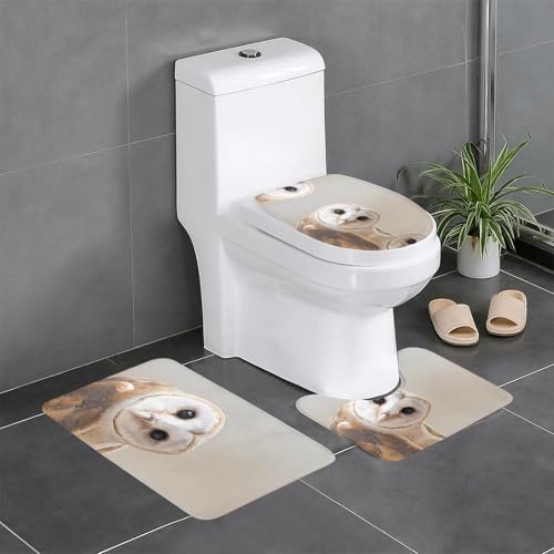 Funny Owl 3-teiliges Badezimmerteppich-Set – WC-Bodenteppich, Badewanne, Dusche, waschbare Matten – bequeme und langlebige Badteppiche Funny Owl 3-teiliges Badezimmerteppich-Set – WC-Bodenteppich, Badewanne, Dusche, waschbare Matten – bequeme und langlebige Badteppiche von JaoXer