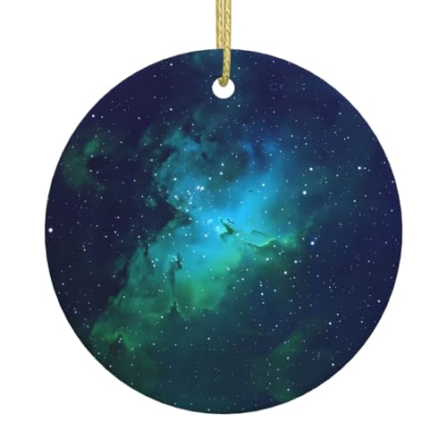 Galaxy Green Christmas Tree Ceramic Hanging Decorative Ornaments for Xmas Holidays - Wall Mount Decor for Home, Parties Galaxy Green Christmas Tree Ceramic Hanging Decorative Ornaments for Xmas Holidays - Wall Mount Decor for Home, Parties von JaoXer