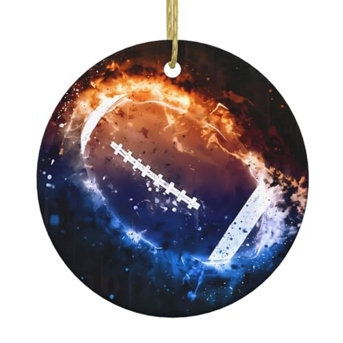 Galaxy Space American Football Keramik-Weihnachtsbaumschmuck, festliche, runde hängende Dekoration für Weihnachten, Feiertage, Hochzeiten und mehr Galaxy Space American Football Keramik-Weihnachtsbaumschmuck, festliche, runde hängende Dekoration für Weihnachten, Feiertage, Hochzeiten und mehr von JaoXer