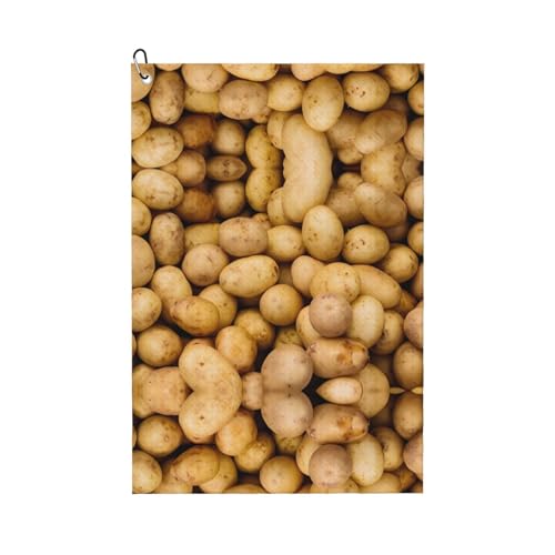 Garden Potatoes Print Golfschlägerhandtuch für Männer & Frauen - Tragbar mit Karabinerhaken - Perfekt für Sport, Yoga, Fitnessstudio, Strand Garden Potatoes Print Golfschlägerhandtuch für Männer & Frauen - Tragbar mit Karabinerhaken - Perfekt für Sport, Yoga, Fitnessstudio, Strand von JaoXer
