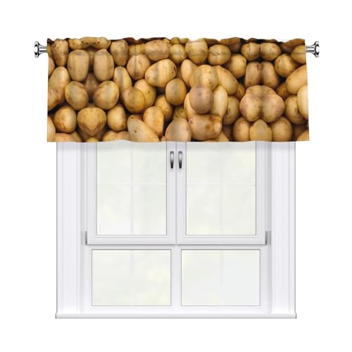 Gardine mit Kartoffelmuster, 137,2 x 45,7 cm, Fensterdekoration für Zuhause, perfekt für Badezimmer, Waschküche Gardine mit Kartoffelmuster, 137,2 x 45,7 cm, Fensterdekoration für Zuhause, perfekt für Badezimmer, Waschküche von JaoXer