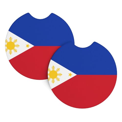 Getränkehalter mit philippinischer Flagge, 2 Stück, Universal-Getränkeuntersetzer für LKW, SUVs, Vans, Boote, Auto-Geschenk Getränkehalter mit philippinischer Flagge, 2 Stück, Universal-Getränkeuntersetzer für LKW, SUVs, Vans, Boote, Auto-Geschenk von JaoXer