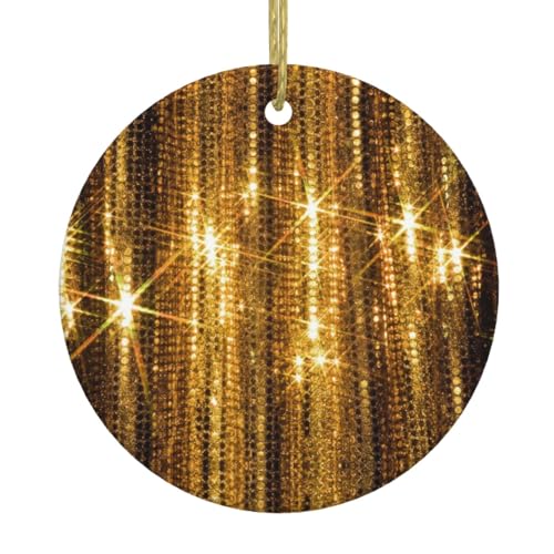 Goldener Pailletten-Weihnachtsbaumschmuck aus Keramik – festliche, runde hängende Dekoration für Weihnachten, Feiertage, Hochzeiten und mehr Goldener Pailletten-Weihnachtsbaumschmuck aus Keramik – festliche, runde hängende Dekoration für Weihnachten, Feiertage, Hochzeiten und mehr von JaoXer
