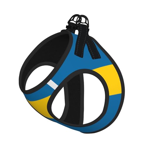 Große Haustier-Leine, Hundegeschirr, kleine Größe, schwedische Flagge, verstellbar, für Katzen und Hunde, perfekt für Spaziergänge im Freien Große Haustier-Leine, Hundegeschirr, kleine Größe, schwedische Flagge, verstellbar, für Katzen und Hunde, perfekt für Spaziergänge im Freien von JaoXer