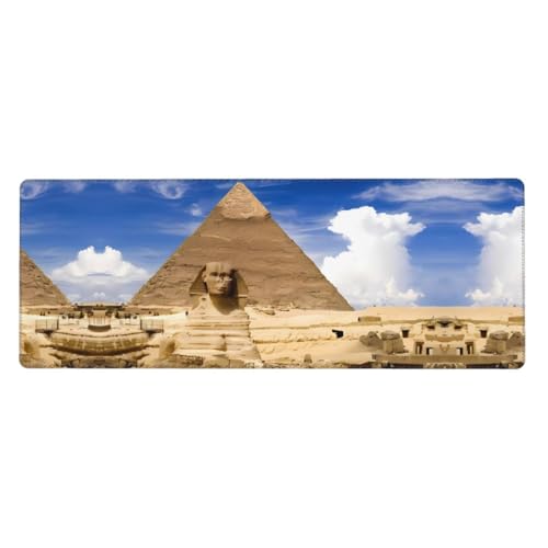 Großes Mauspad mit Pyramiden von Ägypten, 30 x 80 cm, Gaming-Schreibtischmatte, erweiterter Schutz für Zuhause, Büro, Computer von JaoXer