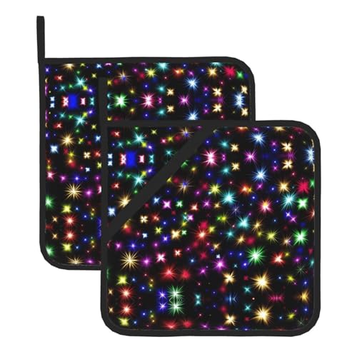 Helles, schönes, buntes Kunst-Topflappen-Set für Küche und Grill, hitzebeständige Hotpads und Topflappen, perfekt zum Backen, Grillen Helles, schönes, buntes Kunst-Topflappen-Set für Küche und Grill, hitzebeständige Hotpads und Topflappen, perfekt zum Backen, Grillen von JaoXer