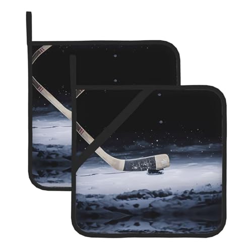 Hockeyschläger-Topfhalter-Sets für Küche und Grill, hitzebeständige Hotpads und Topflappen, perfekt zum Backen, Grillen Hockeyschläger-Topfhalter-Sets für Küche und Grill, hitzebeständige Hotpads und Topflappen, perfekt zum Backen, Grillen von JaoXer