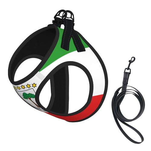 Hundegeschirr für große Haustiere, kleine Größe, Flagge von Äquatorialguinea, verstellbar, für Katzen und Hunde, perfekt für Spaziergänge im Freien Hundegeschirr für große Haustiere, kleine Größe, Flagge von Äquatorialguinea, verstellbar, für Katzen und Hunde, perfekt für Spaziergänge im Freien von JaoXer