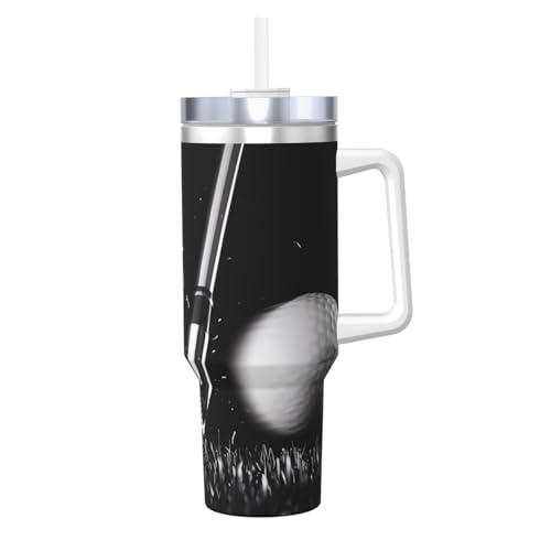 Ice Bully Isolierbecher aus Edelstahl mit Griff und Strohhalm, Schwarz und Weiß, 1,2 l, perfekt für Reisen und Sport Ice Bully Isolierbecher aus Edelstahl mit Griff und Strohhalm, Schwarz und Weiß, 1,2 l, perfekt für Reisen und Sport von JaoXer