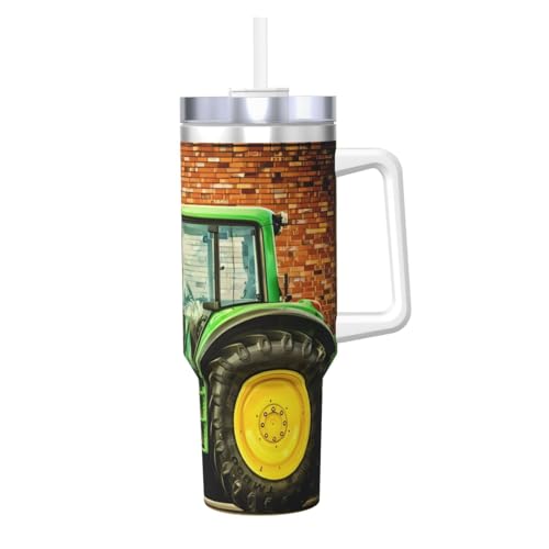 Isolierbecher aus Edelstahl mit Griff und Strohhalm, 1,2 l, ideal für Reisen und Sport Isolierbecher aus Edelstahl mit Griff und Strohhalm, 1,2 l, ideal für Reisen und Sport von JaoXer