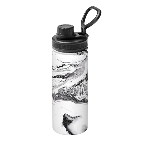 Isolierter Wasserkocher aus schwarzem und weißem Marmor, 530 ml, doppelwandige Thermoskanne für heiße und kalte Getränke, perfekt für Reisen, Camping Isolierter Wasserkocher aus schwarzem und weißem Marmor, 530 ml, doppelwandige Thermoskanne für heiße und kalte Getränke, perfekt für Reisen, Camping von JaoXer