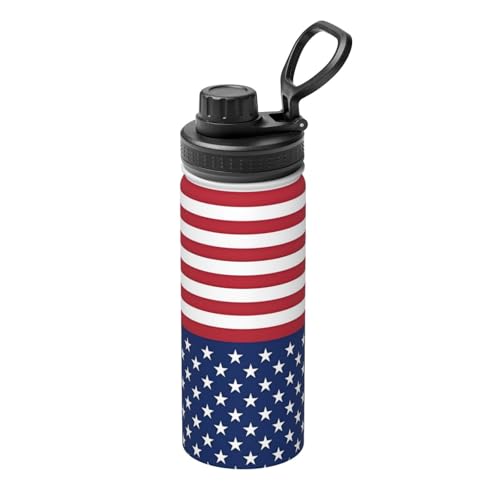 Isolierter Wasserkocher mit amerikanischer Flagge, Sterne, 530 ml, doppelwandige Thermoskanne für heiße und kalte Getränke, perfekt für Reisen, Camping Isolierter Wasserkocher mit amerikanischer Flagge, Sterne, 530 ml, doppelwandige Thermoskanne für heiße und kalte Getränke, perfekt für Reisen, Camping von JaoXer