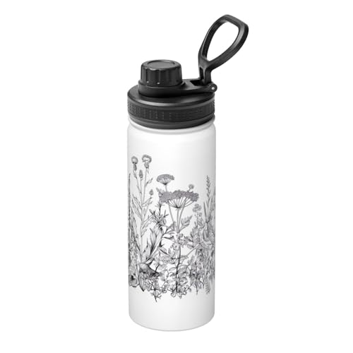 Isolierter Wasserkocher mit schwarzen und weißen Blumen, 530 ml, doppelwandige Thermoskanne für heiße und kalte Getränke, perfekt für Reisen, Camping Isolierter Wasserkocher mit schwarzen und weißen Blumen, 530 ml, doppelwandige Thermoskanne für heiße und kalte Getränke, perfekt für Reisen, Camping von JaoXer