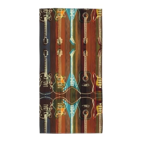 JaoXer 30,5 x 61 cm Strand-Pool-Handtuch für Damen und Herren – leichtes, wiederverwendbares Gitarren-Kunstdruck-Handtuch für Bad, Fitnessstudio, Reisen, Sport JaoXer 30,5 x 61 cm Strand-Pool-Handtuch für Damen und Herren – leichtes, wiederverwendbares Gitarren-Kunstdruck-Handtuch für Bad, Fitnessstudio, Reisen, Sport von JaoXer