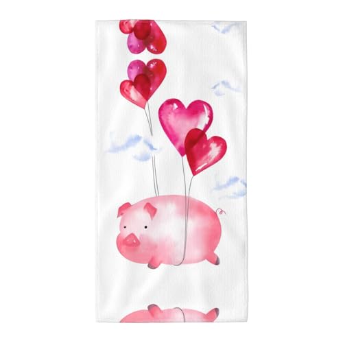 JaoXer 30,5 x 61 cm Strand-Pool-Handtuch für Damen und Herren – leichtes, wiederverwendbares Handtuch mit lustigem Schweinchen-Druck für Bad, Fitnessstudio, Reisen, Sport JaoXer 30,5 x 61 cm Strand-Pool-Handtuch für Damen und Herren – leichtes, wiederverwendbares Handtuch mit lustigem Schweinchen-Druck für Bad, Fitnessstudio, Reisen, Sport von JaoXer