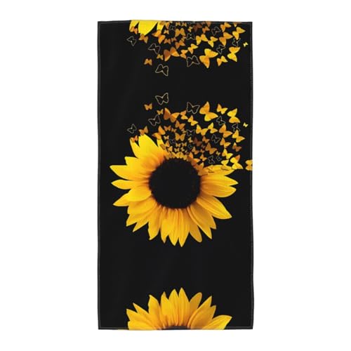 JaoXer 30,5 x 61 cm Strand-Pool-Handtuch für Damen und Herren – leichtes, wiederverwendbares Sonnenblumen-Blumen-Schmetterlings-Handtuch für Bad, Fitnessstudio, Reisen, Sport JaoXer 30,5 x 61 cm Strand-Pool-Handtuch für Damen und Herren – leichtes, wiederverwendbares Sonnenblumen-Blumen-Schmetterlings-Handtuch für Bad, Fitnessstudio, Reisen, Sport von JaoXer