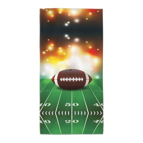 JaoXer 30,5 x 61 cm Strand-Pool-Handtuch für Männer und Frauen, leicht, wiederverwendbar, American Football Ball auf Gras, Sport-Handtuch für Bad, Fitnessstudio, Reisen, Sport JaoXer 30,5 x 61 cm Strand-Pool-Handtuch für Männer und Frauen, leicht, wiederverwendbar, American Football Ball auf Gras, Sport-Handtuch für Bad, Fitnessstudio, Reisen, Sport von JaoXer