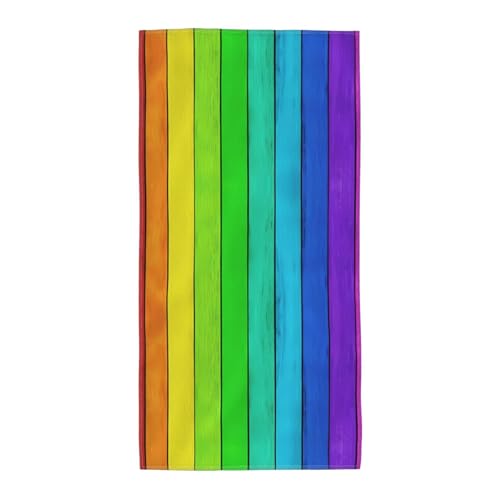 JaoXer 35,1 x 69,8 cm Strand-Pool-Handtuch für Damen und Herren – leicht, wiederverwendbar, regenbogenfarbener Holzhintergrund, Handtuch für Bad, Fitnessstudio, Reisen, Sport JaoXer 35,1 x 69,8 cm Strand-Pool-Handtuch für Damen und Herren – leicht, wiederverwendbar, regenbogenfarbener Holzhintergrund, Handtuch für Bad, Fitnessstudio, Reisen, Sport von JaoXer