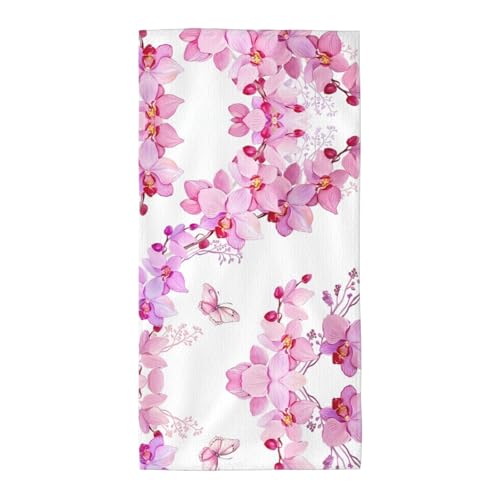 JaoXer 35,1 x 69,8 cm Strand-Pool-Handtuch für Damen und Herren – leicht, wiederverwendbar, rosa Blumen und Schmetterlinge, Handtuch für Bad, Fitnessstudio, Reisen, Sport JaoXer 35,1 x 69,8 cm Strand-Pool-Handtuch für Damen und Herren – leicht, wiederverwendbar, rosa Blumen und Schmetterlinge, Handtuch für Bad, Fitnessstudio, Reisen, Sport von JaoXer
