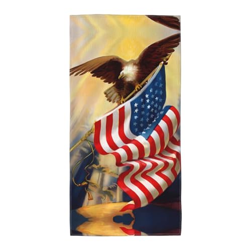 JaoXer 35,1 x 69,8 cm Strand-Pool-Handtuch für Damen und Herren – leichtes, wiederverwendbares Handtuch mit amerikanischer USA-Flagge, Adler, Kunstdruck, Handtuch für Bad, Fitnessstudio, Reisen, Sport JaoXer 35,1 x 69,8 cm Strand-Pool-Handtuch für Damen und Herren – leichtes, wiederverwendbares Handtuch mit amerikanischer USA-Flagge, Adler, Kunstdruck, Handtuch für Bad, Fitnessstudio, Reisen, Sport von JaoXer