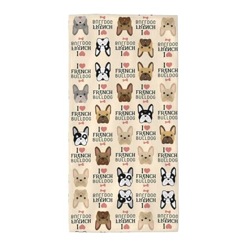 JaoXer 35,1 x 69,8 cm Strand-Pool-Handtuch für Damen und Herren – leichtes, wiederverwendbares Handtuch mit französischer Bulldogge für Bad, Fitnessstudio, Reisen, Sport JaoXer 35,1 x 69,8 cm Strand-Pool-Handtuch für Damen und Herren – leichtes, wiederverwendbares Handtuch mit französischer Bulldogge für Bad, Fitnessstudio, Reisen, Sport von JaoXer
