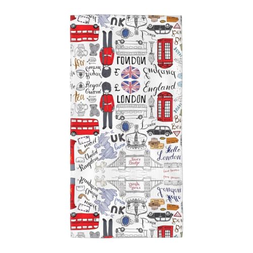 JaoXer 35,1 x 69,8 cm Strand-Pool-Handtuch für Männer und Frauen, leicht, wiederverwendbar, "I Love London"-Druck, Handtuch für Bad, Fitnessstudio, Reisen, Sport JaoXer 35,1 x 69,8 cm Strand-Pool-Handtuch für Männer und Frauen, leicht, wiederverwendbar, "I Love London"-Druck, Handtuch für Bad, Fitnessstudio, Reisen, Sport von JaoXer