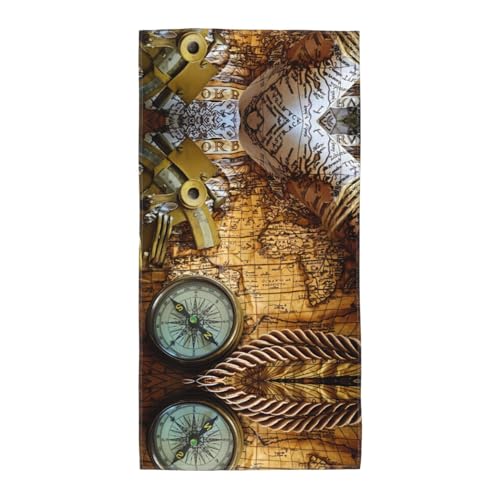 JaoXer 35,1 x 69,8 cm Strand-Pool-Handtuch für Männer und Frauen, leicht, wiederverwendbar, Kompass und alte Weltkarte, Handtuch für Bad, Fitnessstudio, Reisen, Sport JaoXer 35,1 x 69,8 cm Strand-Pool-Handtuch für Männer und Frauen, leicht, wiederverwendbar, Kompass und alte Weltkarte, Handtuch für Bad, Fitnessstudio, Reisen, Sport von JaoXer