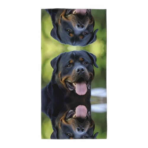 JaoXer 35,1 x 69,8 cm Strand-Pool-Handtuch für Männer und Frauen, leicht, wiederverwendbar, Rottweiler-Tapetendruck, Handtuch für Bad, Fitnessstudio, Reisen, Sport JaoXer 35,1 x 69,8 cm Strand-Pool-Handtuch für Männer und Frauen, leicht, wiederverwendbar, Rottweiler-Tapetendruck, Handtuch für Bad, Fitnessstudio, Reisen, Sport von JaoXer