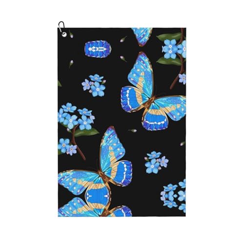 JaoXer Buntes Golfschläger-Handtuch mit Schmetterlings-Aufdruck, für Damen und Herren, tragbar, mit Karabiner-Clip, perfekt für Sport, Yoga, Fitnessstudio, Strand JaoXer Buntes Golfschläger-Handtuch mit Schmetterlings-Aufdruck, für Damen und Herren, tragbar, mit Karabiner-Clip, perfekt für Sport, Yoga, Fitnessstudio, Strand von JaoXer