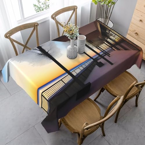 JaoXer ChillingChills Tischdecke, rechteckig, waschbar, klassische Küchendekoration für Esstisch, Tischplatte, Party-Tischdecken von JaoXer