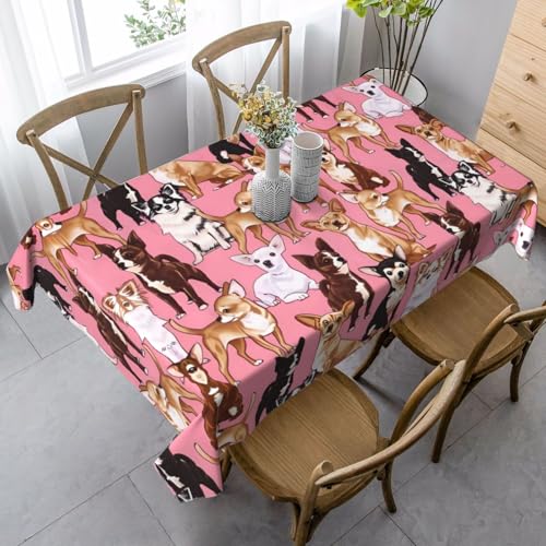 JaoXer Chiwawas Tischdecke, rechteckig, waschbar, klassische Küchendekoration für Esstisch, Tischplatte, Party-Tischdecken JaoXer Chiwawas Tischdecke, rechteckig, waschbar, klassische Küchendekoration für Esstisch, Tischplatte, Party-Tischdecken von JaoXer