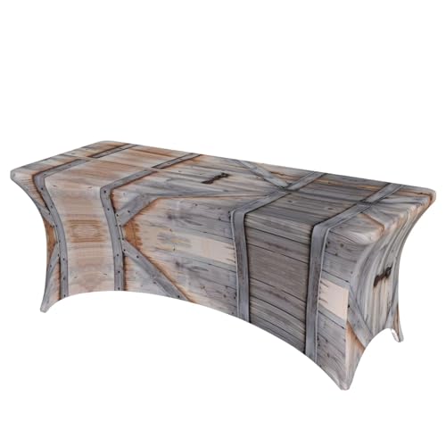 JaoXer Country Barn Holztür-Druck, rechteckige Tischdecke, abwischbar, dehnbar, langlebig, für den Innen- und Außenbereich JaoXer Country Barn Holztür-Druck, rechteckige Tischdecke, abwischbar, dehnbar, langlebig, für den Innen- und Außenbereich von JaoXer