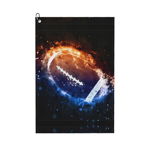 JaoXer Galaxy Space American Football Print Golf Club Handtuch für Männer & Frauen - Tragbar mit Karabinerhaken - Perfekt für Sport, Yoga, Fitnessstudio, Strand JaoXer Galaxy Space American Football Print Golf Club Handtuch für Männer & Frauen - Tragbar mit Karabinerhaken - Perfekt für Sport, Yoga, Fitnessstudio, Strand von JaoXer
