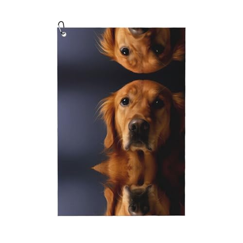 JaoXer Golden Retriever Druck Golfschläger Handtuch für Männer & Frauen - Tragbar mit Karabinerhaken - Perfekt für Sport, Yoga, Fitnessstudio, Strand JaoXer Golden Retriever Druck Golfschläger Handtuch für Männer & Frauen - Tragbar mit Karabinerhaken - Perfekt für Sport, Yoga, Fitnessstudio, Strand von JaoXer