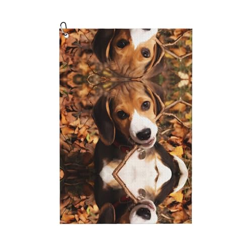 JaoXer Golf-Handtuch mit süßem Hunde-Aufdruck für Männer und Frauen, tragbar, mit Karabiner-Clip, perfekt für Sport, Yoga, Fitnessstudio, Strand JaoXer Golf-Handtuch mit süßem Hunde-Aufdruck für Männer und Frauen, tragbar, mit Karabiner-Clip, perfekt für Sport, Yoga, Fitnessstudio, Strand von JaoXer