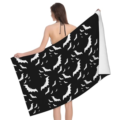 JaoXer Halloween-Badetuch-Set mit fliegenden Fledermäusen – weiche Mikrofaser-Badetücher – perfekt für Zuhause, Fitnessstudio, Strand und Reisen JaoXer Halloween-Badetuch-Set mit fliegenden Fledermäusen – weiche Mikrofaser-Badetücher – perfekt für Zuhause, Fitnessstudio, Strand und Reisen von JaoXer