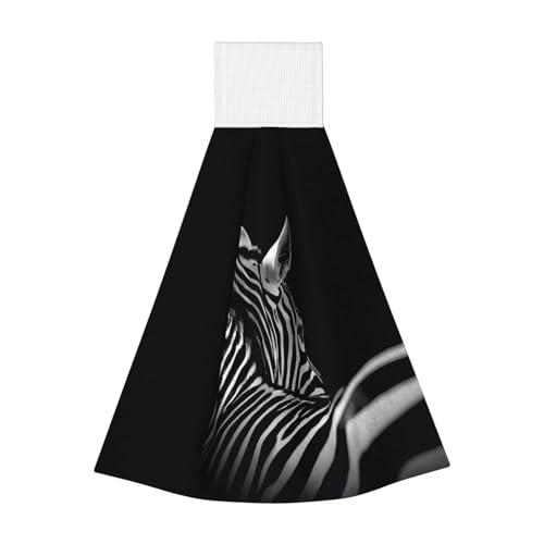 JaoXer Handtücher, Zebra-Korallensamt, zum Aufhängen, schnell trocknende Reinigungstücher für Küche, Bad, Camping und mehr, Schwarz und Weiß JaoXer Handtücher, Zebra-Korallensamt, zum Aufhängen, schnell trocknende Reinigungstücher für Küche, Bad, Camping und mehr, Schwarz und Weiß von JaoXer