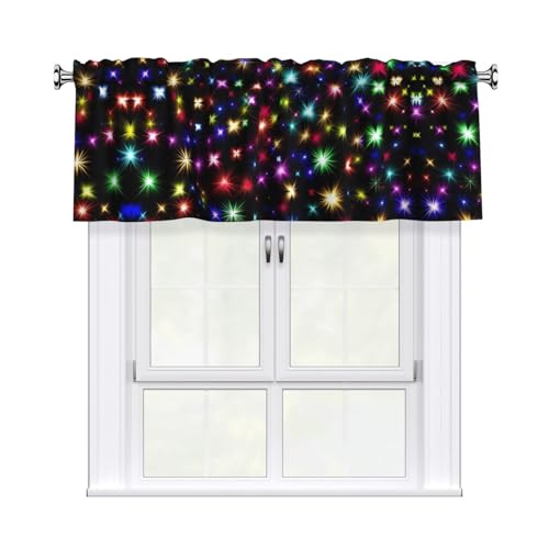 JaoXer Hell schöner bunter Kunstdruck-Vorhang, Volant, 137,2 x 45,7 cm, Fensterdekoration für Heimdekoration, perfekt für Badezimmer, Waschküche JaoXer Hell schöner bunter Kunstdruck-Vorhang, Volant, 137,2 x 45,7 cm, Fensterdekoration für Heimdekoration, perfekt für Badezimmer, Waschküche von JaoXer