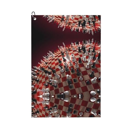JaoXer International Chess Print Golf Club Handtuch für Männer & Frauen - Tragbar mit Karabinerhaken - Perfekt für Sport, Yoga, Fitnessstudio, Strand JaoXer International Chess Print Golf Club Handtuch für Männer & Frauen - Tragbar mit Karabinerhaken - Perfekt für Sport, Yoga, Fitnessstudio, Strand von JaoXer