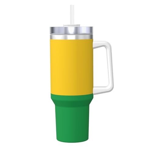 JaoXer Isolierbecher mit Motiv "Flagge von Guinea-Bissau", 1,2 l, Eisbully mit Griff, Strohhalm, vakuumisoliert, für Fitnessstudio, Camping, Büro, Auto JaoXer Isolierbecher mit Motiv "Flagge von Guinea-Bissau", 1,2 l, Eisbully mit Griff, Strohhalm, vakuumisoliert, für Fitnessstudio, Camping, Büro, Auto von JaoXer