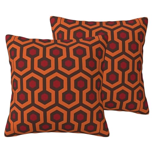 JaoXer Kissenbezüge aus Leinenimitat, 45,7 x 45,7 cm, 2 Stück, weich, atmungsaktiv, gemütlich, bequem, dekorativ, glänzender Overlook-Druck JaoXer Kissenbezüge aus Leinenimitat, 45,7 x 45,7 cm, 2 Stück, weich, atmungsaktiv, gemütlich, bequem, dekorativ, glänzender Overlook-Druck von JaoXer